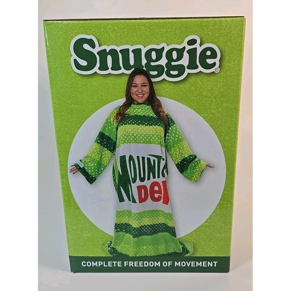 Mountain Dew Snuggie Super-Soft Fleece Blanket With Sleeves 71